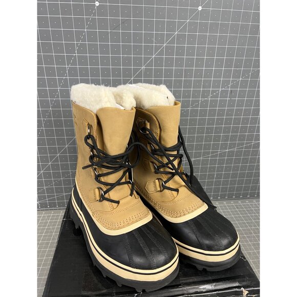 SOREL Caribou Women's Waterproof Boot Size 7 - Tan Insulated NEW - Picture 2 of 8